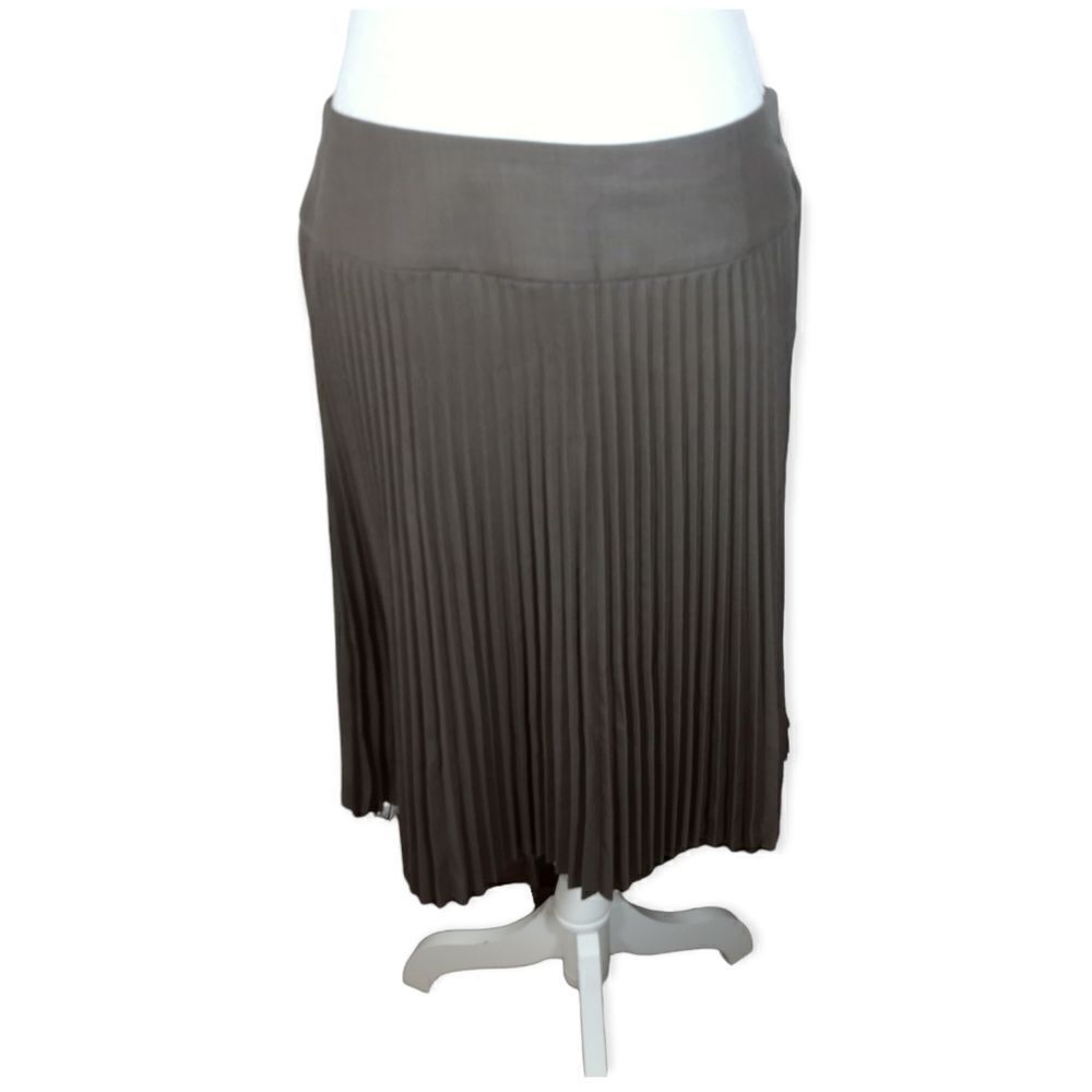 CALVIN KLEIN GRAY PLEATED SKIRT SZ.10P EUC